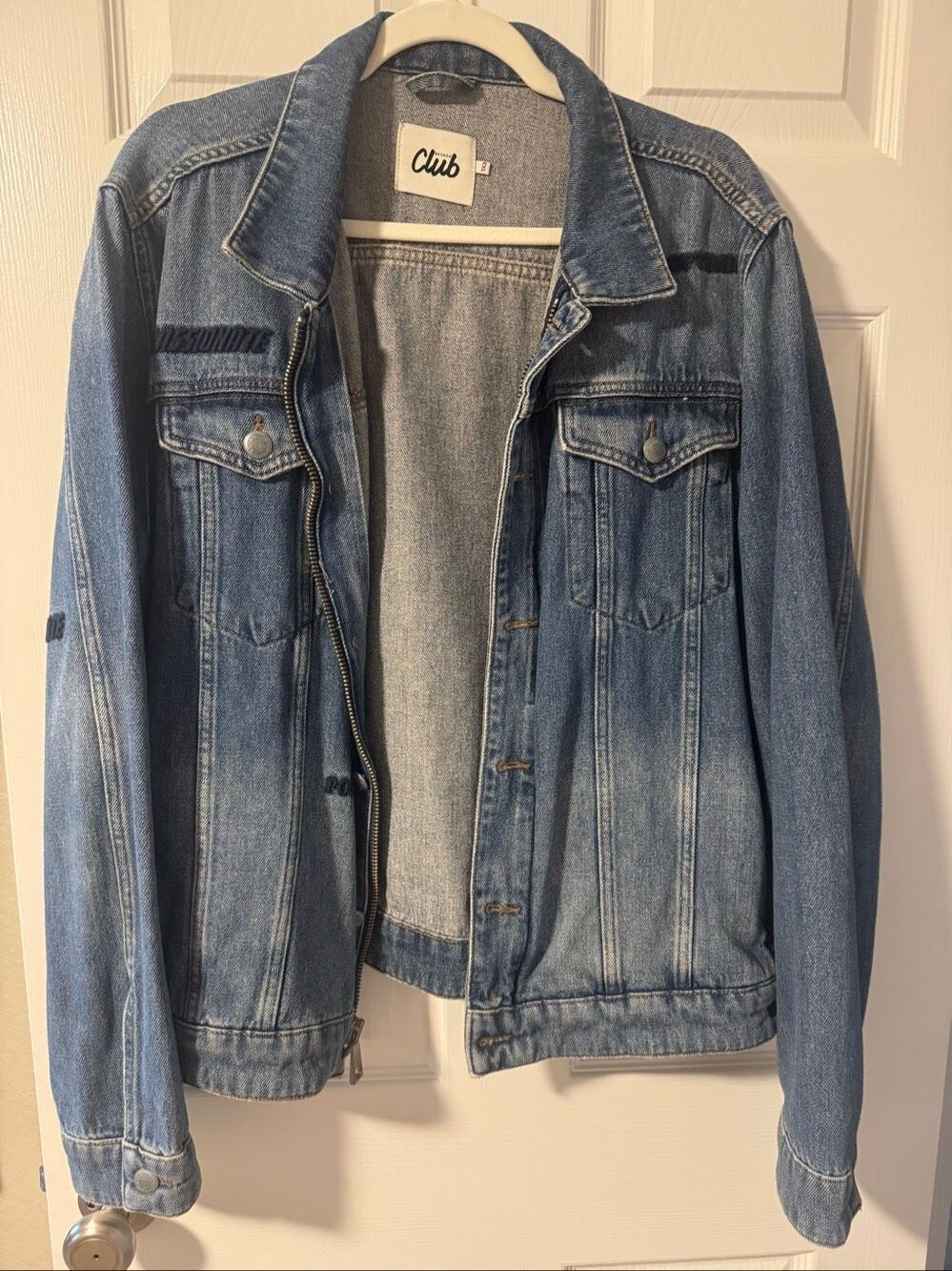 Beymen Club XXL Embroidered Denim Jacket – Blue